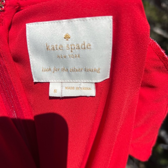 Heartbeat Midi Dress by Kate Spade 100% silk size 8 - Picture 3 of 5